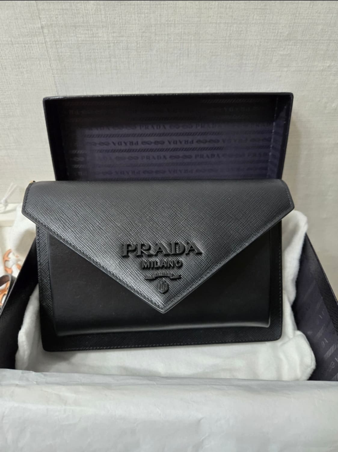 프라다 사피아노 크로스백 블랙 새상품급 상품이미지1