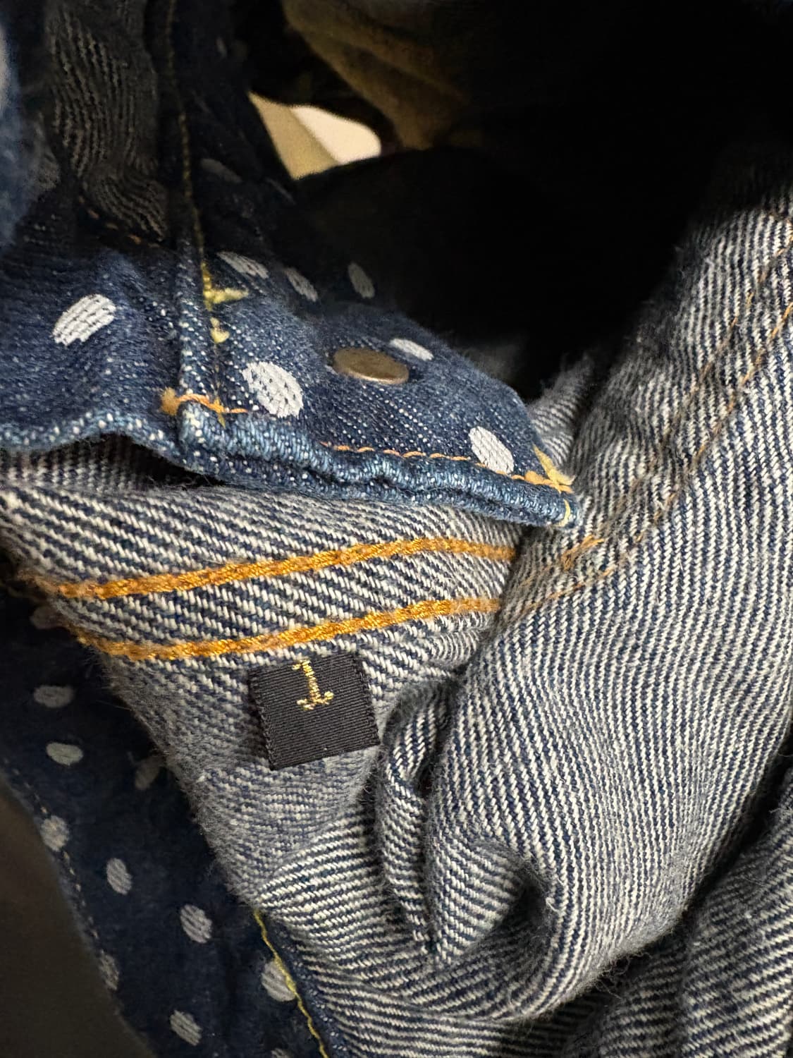 캐피탈 2세대 폴카도트 데님 청자켓 1사이즈 상품이미지5