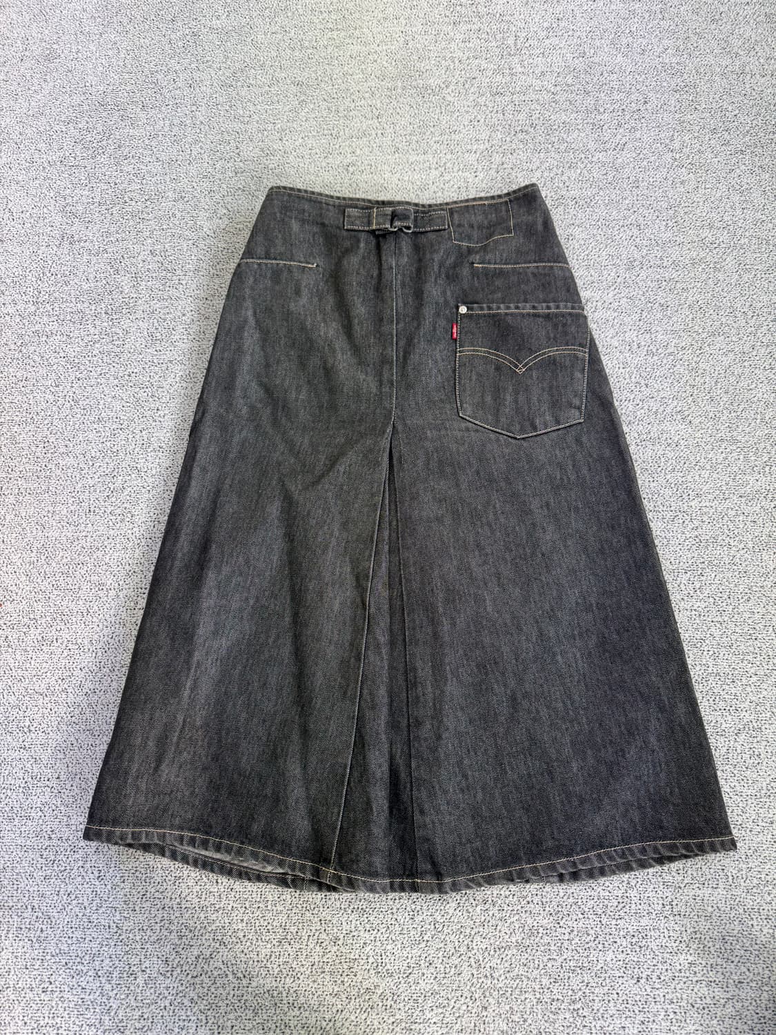 리바이스 흑청 데님 롱스커트 상품이미지7