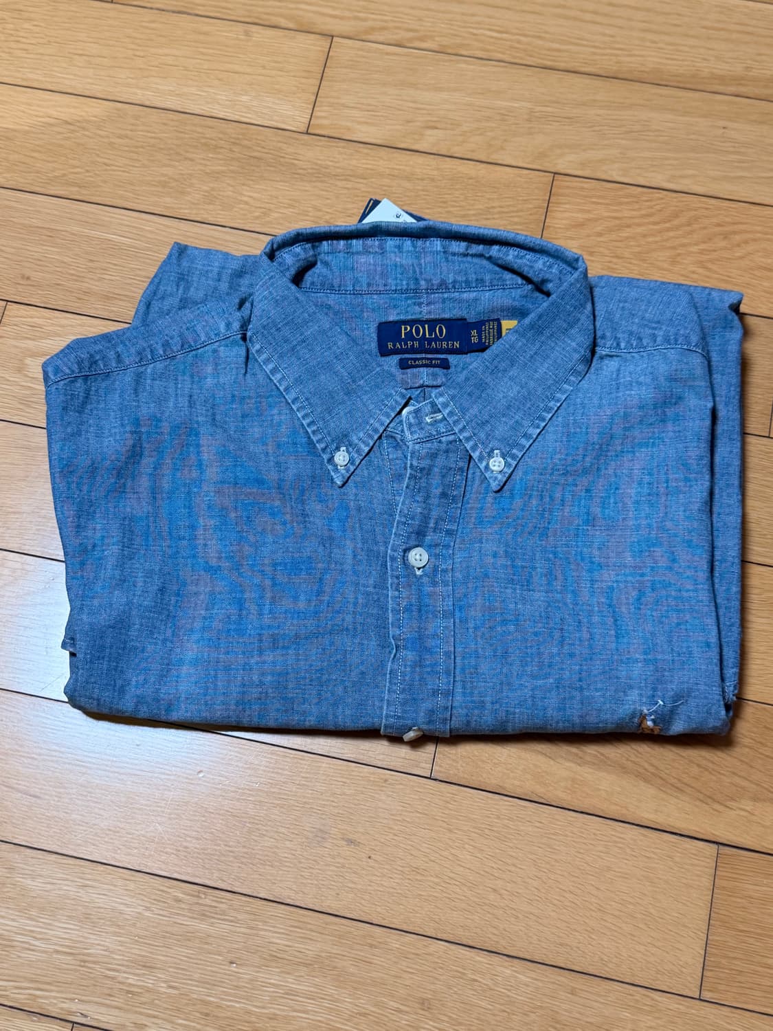 [QR 정품 인증] 폴로 랄프로렌 남성 데님 샴브레이셔츠 새상품 상품이미지2