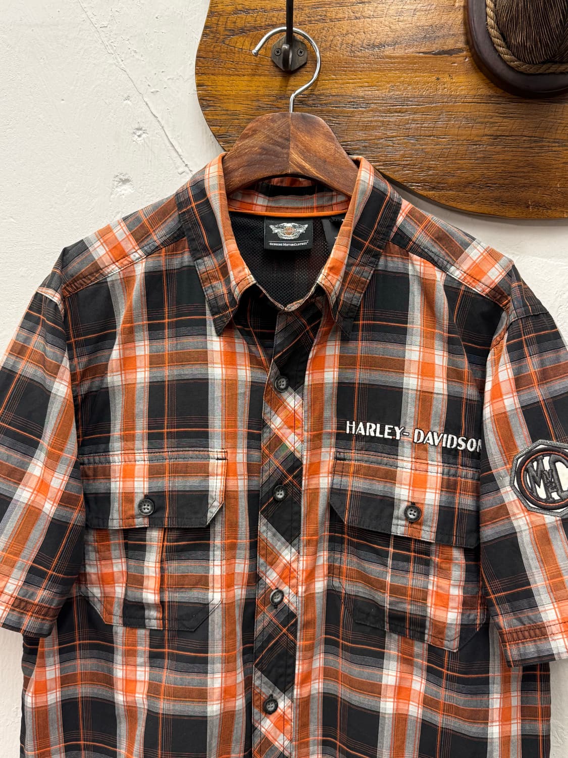 Harley-Davidson Plaid Short Sleeve Shirt 상품이미지4