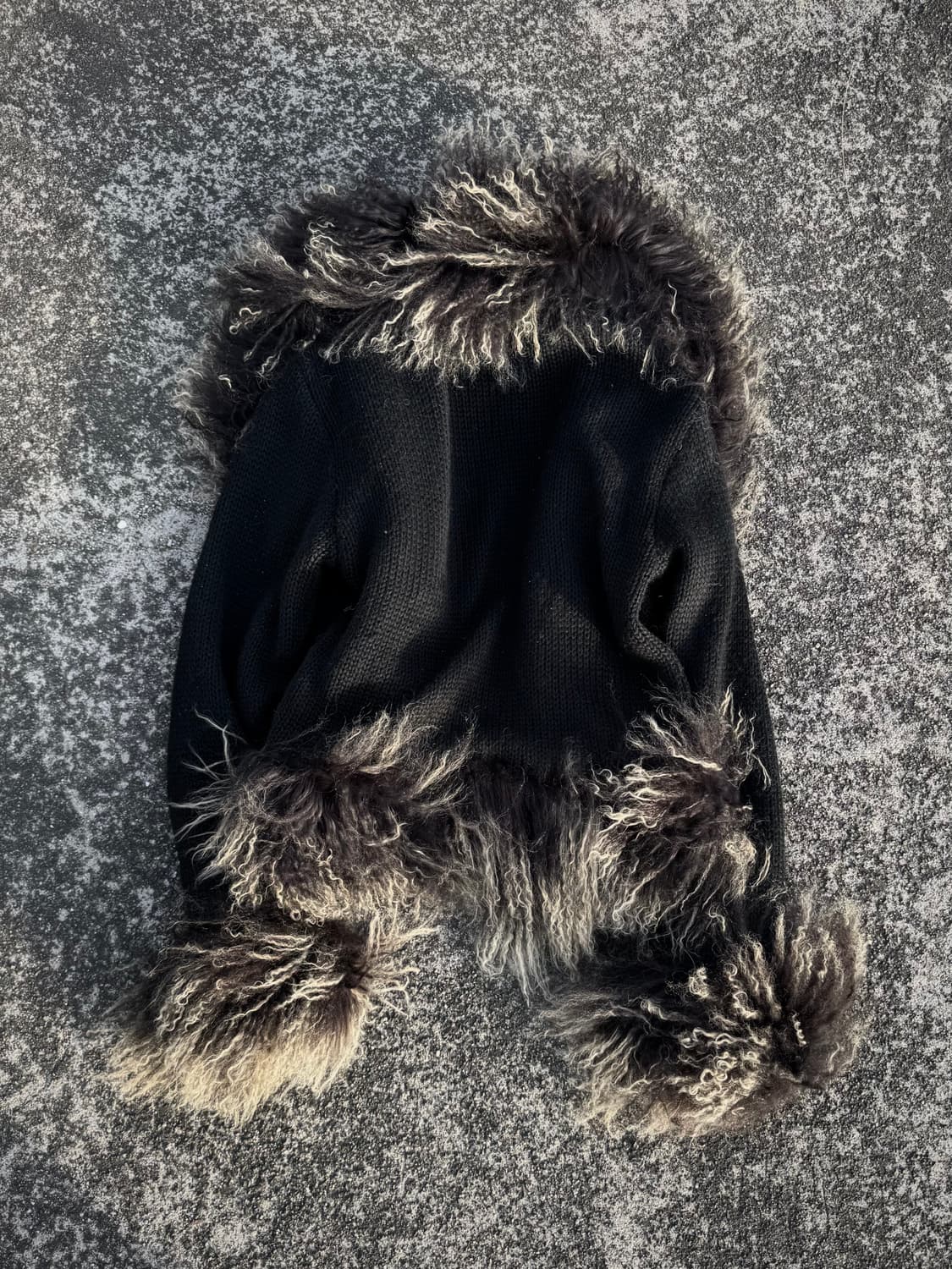 Black Fur Knit Jacket 상품이미지3