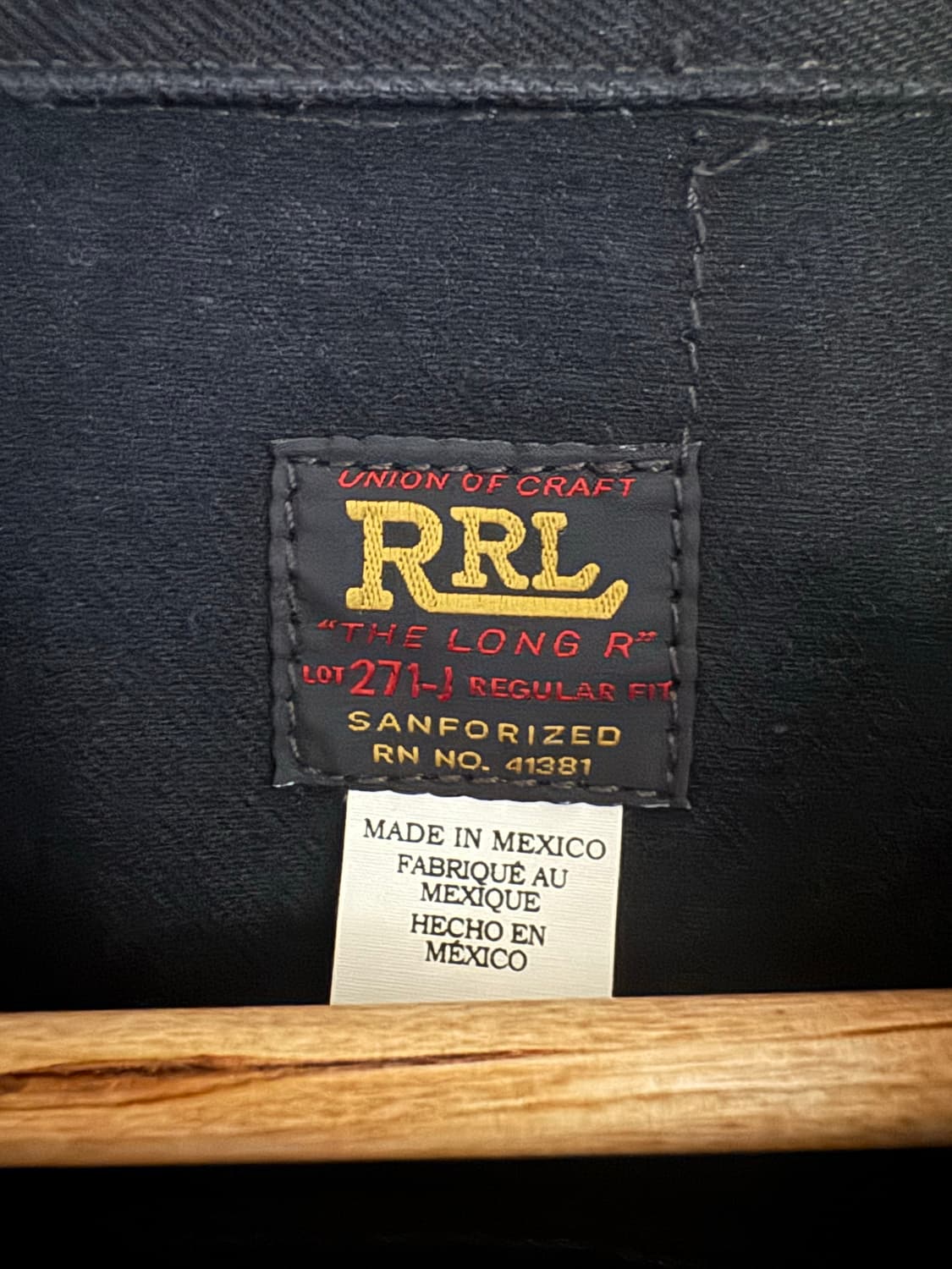 RRL LOT 271 흑청자켓 L 멕시코산 상품이미지2