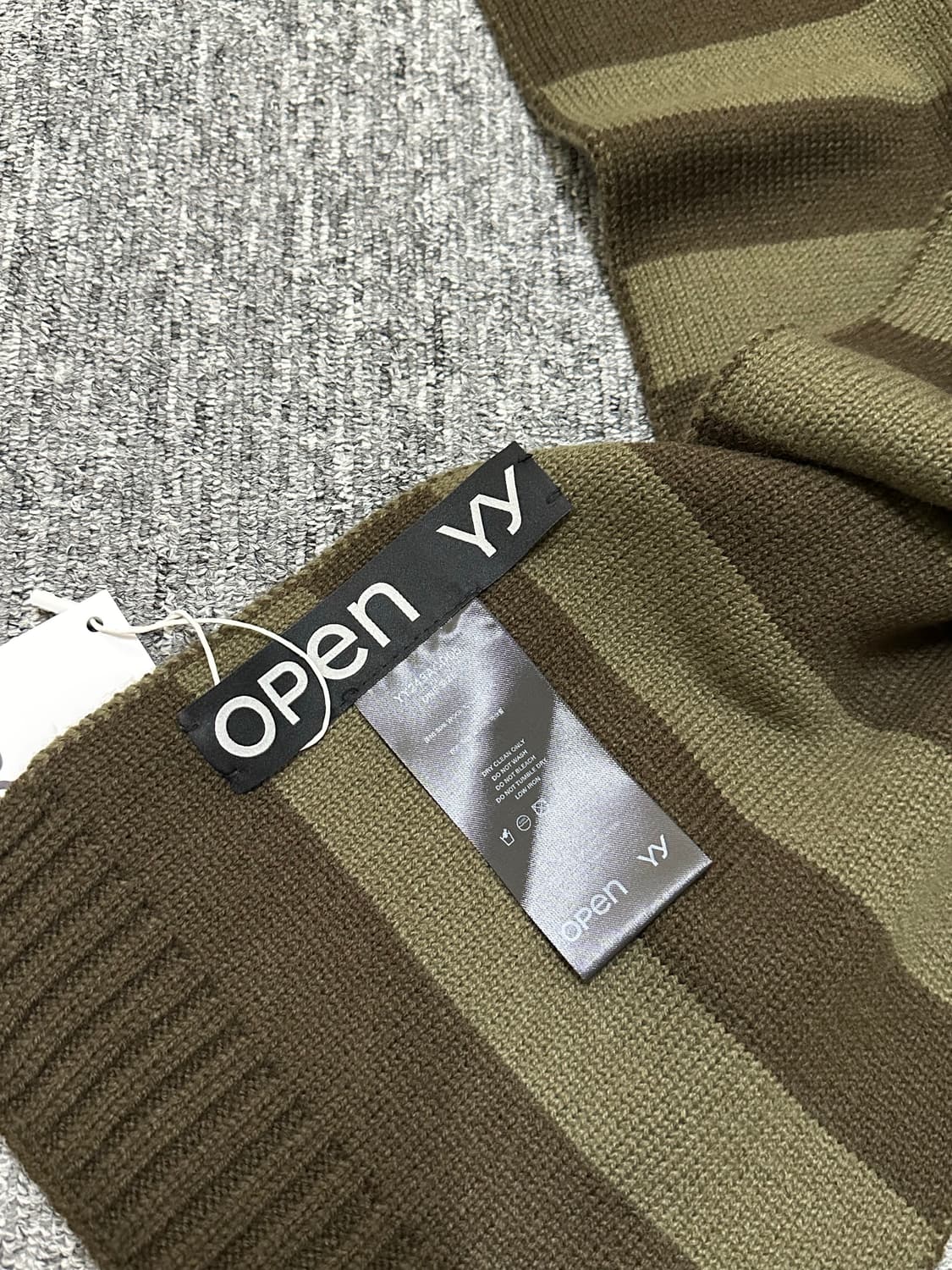 새상품) Open yy 오픈와이와이 목도리 머플러 스카프 yy 스트라이프 상품이미지3