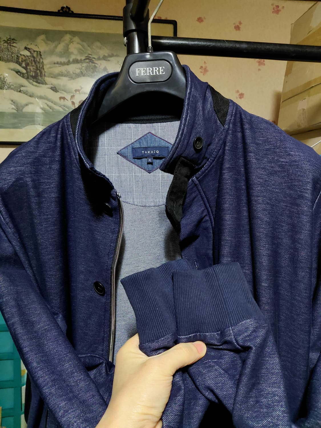 [TAKA Q]데님 헤링턴 자켓 XL(105)사이즈 상품이미지8