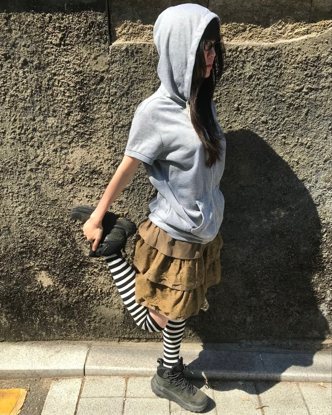 vintage brown lace skirt 상품이미지2