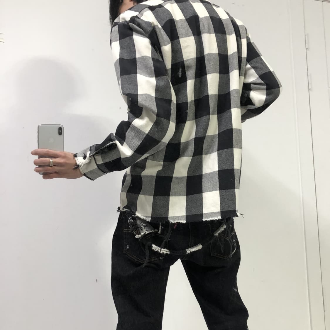 아메리칸 빈티지 디스트로이드 체크셔츠 상품이미지4