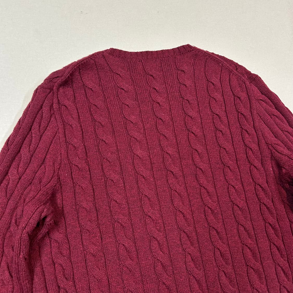 L) 폴로 랄프로렌 케이블 꽈배기 라운드넥 니트 신형 큐알탭 상품이미지6