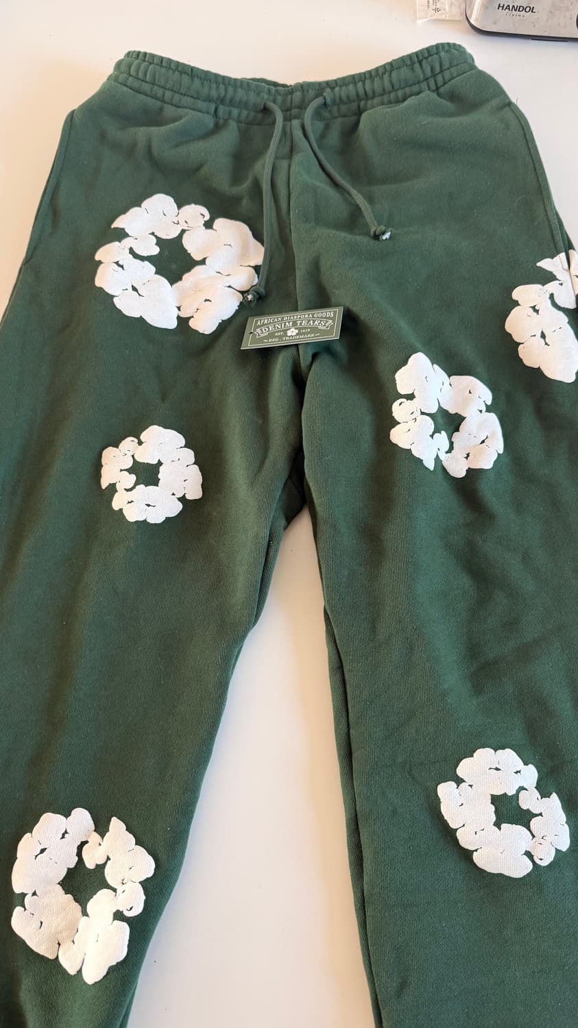 데님 티어스 더 코튼 리쓰 스웨트팬츠 그린xl 상품이미지3