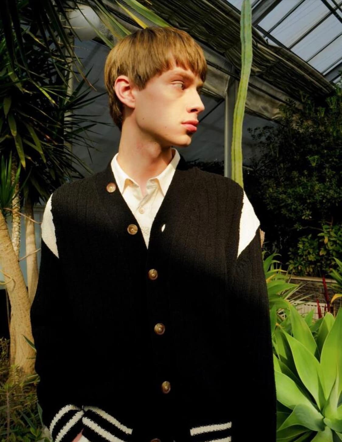 [새상품] 세터 파로 바시티 오버사이즈 부클 가디건 블랙 상품이미지7