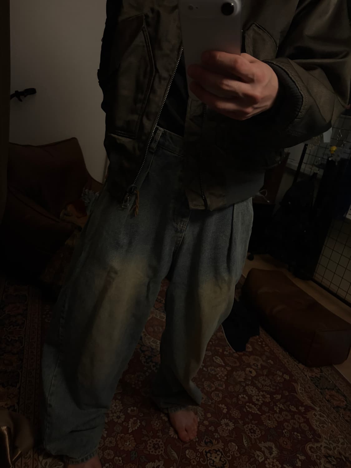 빈티지 벌룬 핏 와이드 데님 상품이미지3