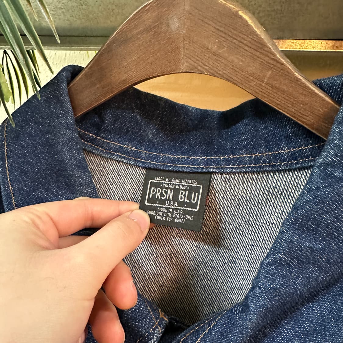 90s USA Prison Blue Denim jacket 상품이미지3