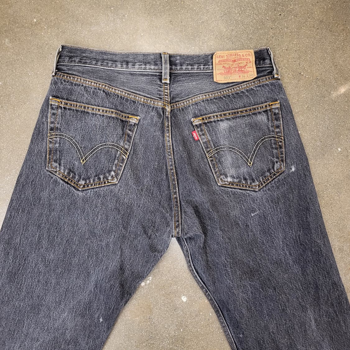 Levi's 오리지널 리바이스 501 청바지 워싱 데님 상품이미지7