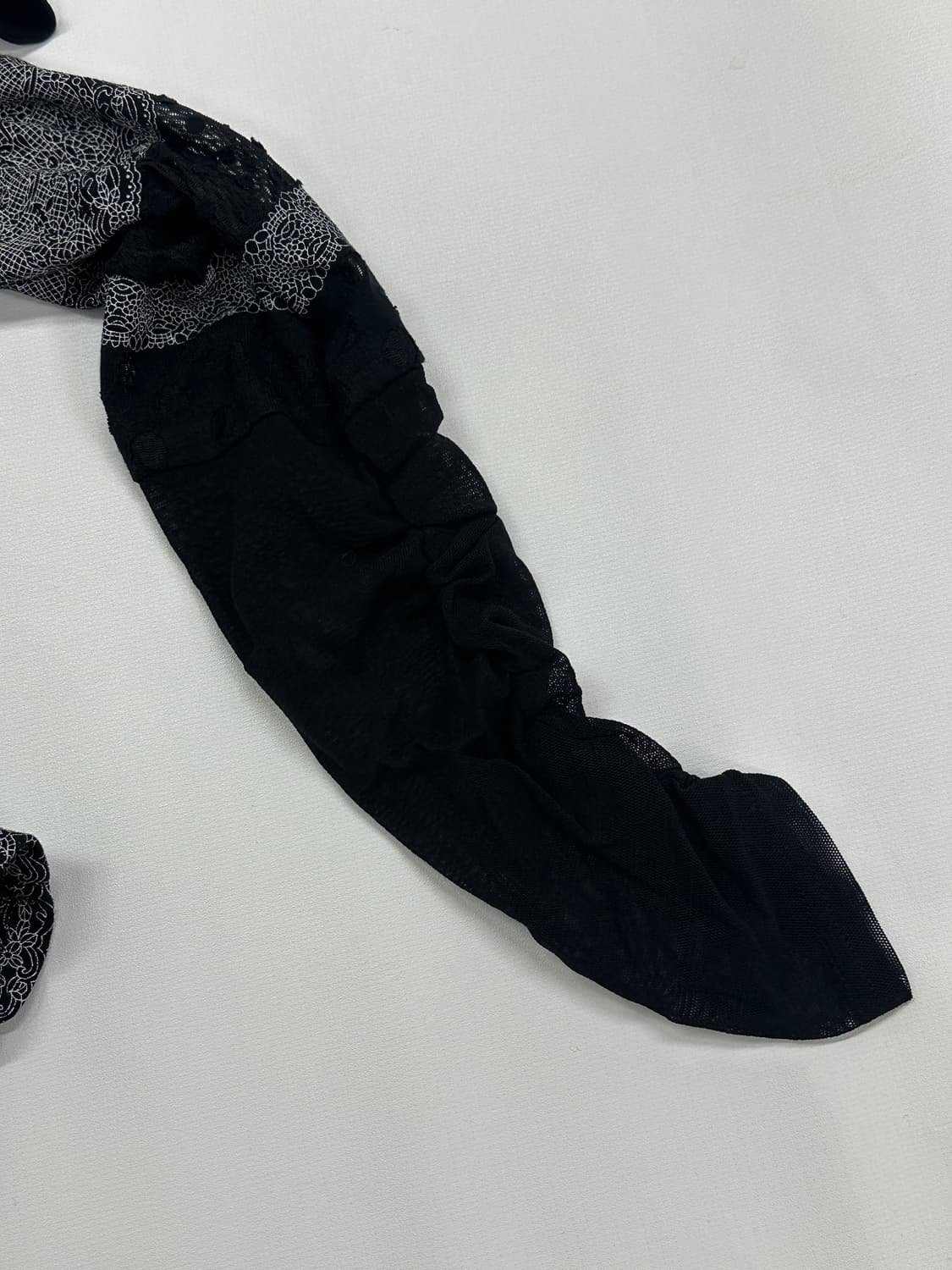 Jpn 블랙 긱시크 에스닉 레이스 레이어드 리본 상의코디세트 상품이미지9