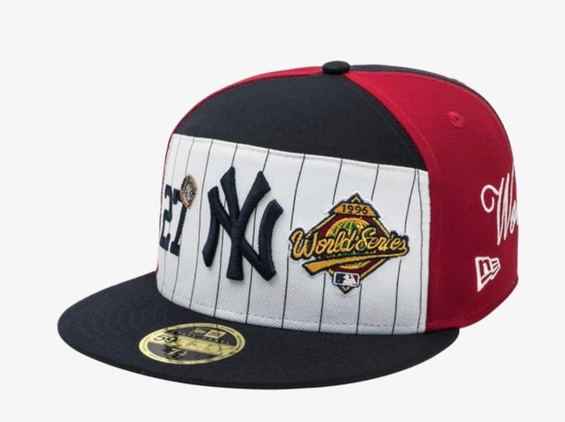 뉴에라 뉴욕 양키스 스크립트 스플릿 패널 피티드캡 60.6 상품이미지1