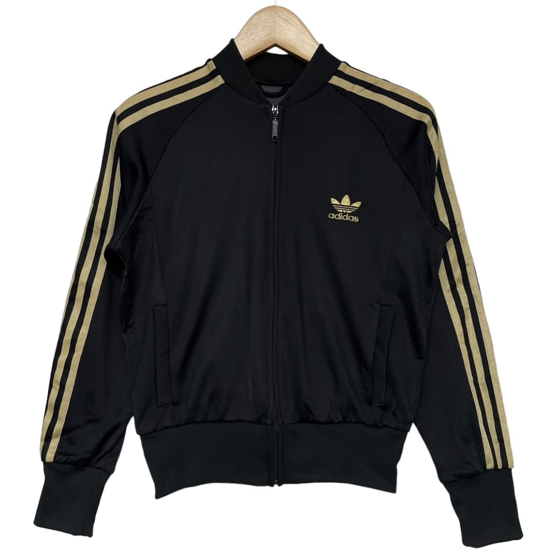 아디다스 우먼스 슈퍼스타 트랙탑 져지 블랙 골드 상품이미지2