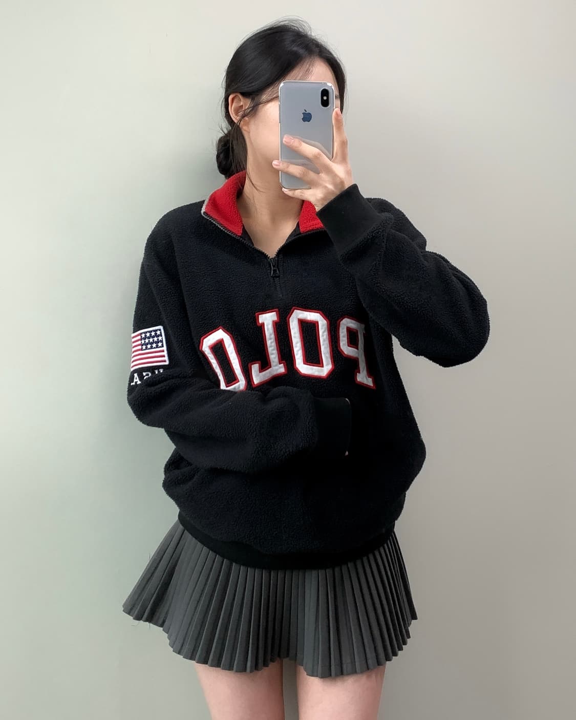 폴로 스펠아웃 반집업 후리스 상품이미지2