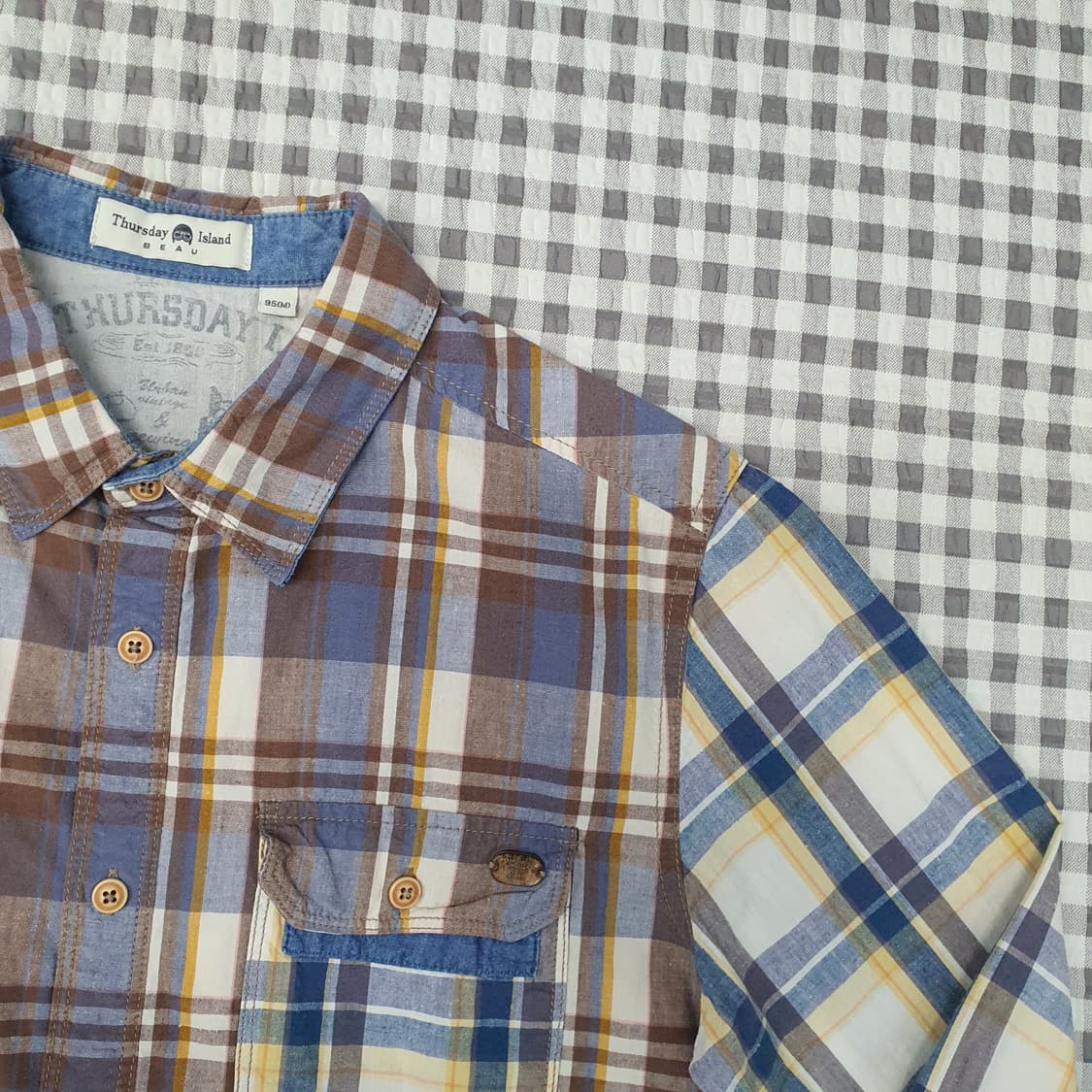 써스데이아일랜드 린넨 긴소매 셔츠 남자95 상품이미지3