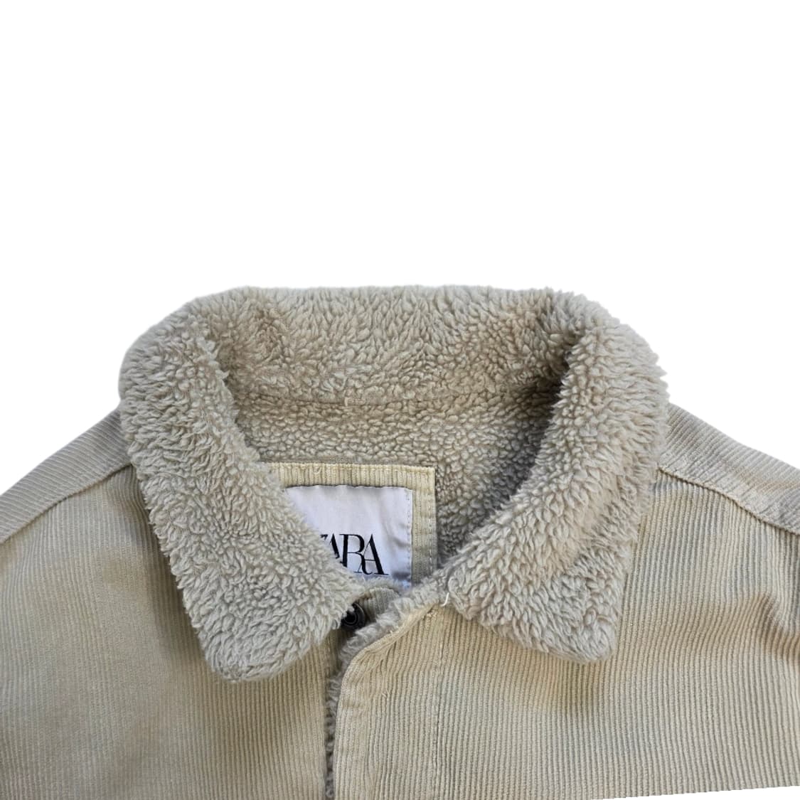 [프립]ZARA 코듀로이 쉐르파 자켓 베이지 상품이미지5