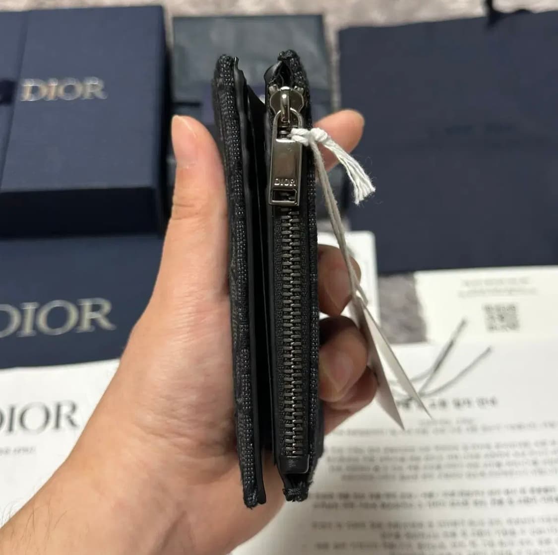 [미사용/새상품] 디올 오블리크 버티컬 컴팩트 반지갑 신형 상품이미지4