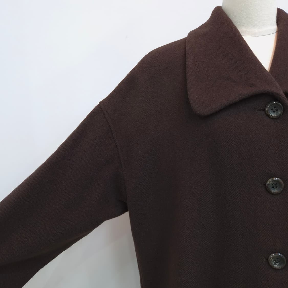울100% 클래식 브라운 오버핏 코트 상품이미지3