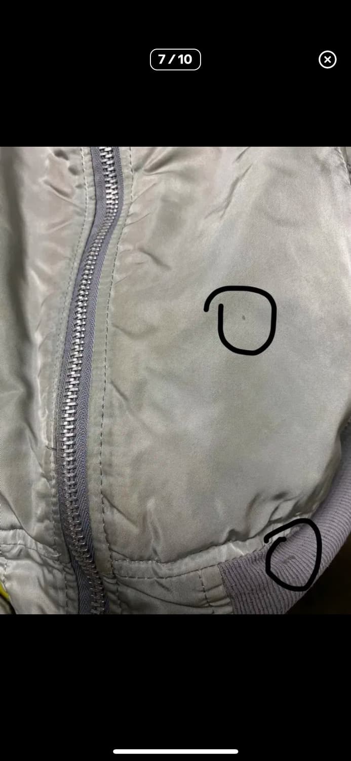 L) 90s USA 알파사 ma1 그레이 상품이미지7