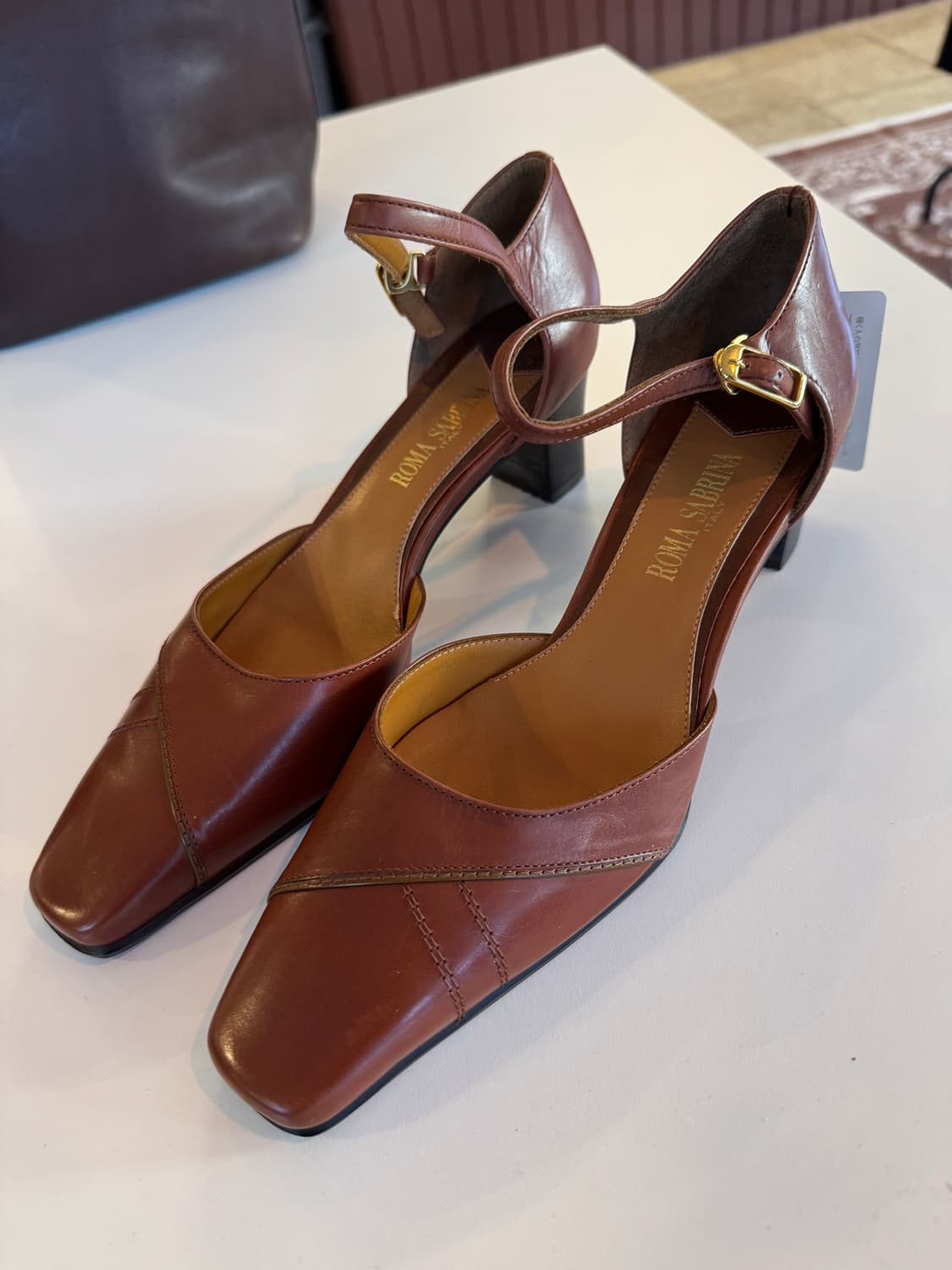 [made in japan] 가죽 스퀘어 메리제인 슈즈 상품이미지2