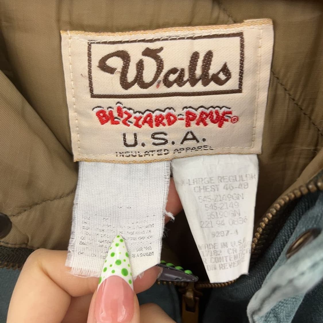 WALLS 빈티지 컨트리 워크웨어 민트그린 자켓 XL C09005 상품이미지5