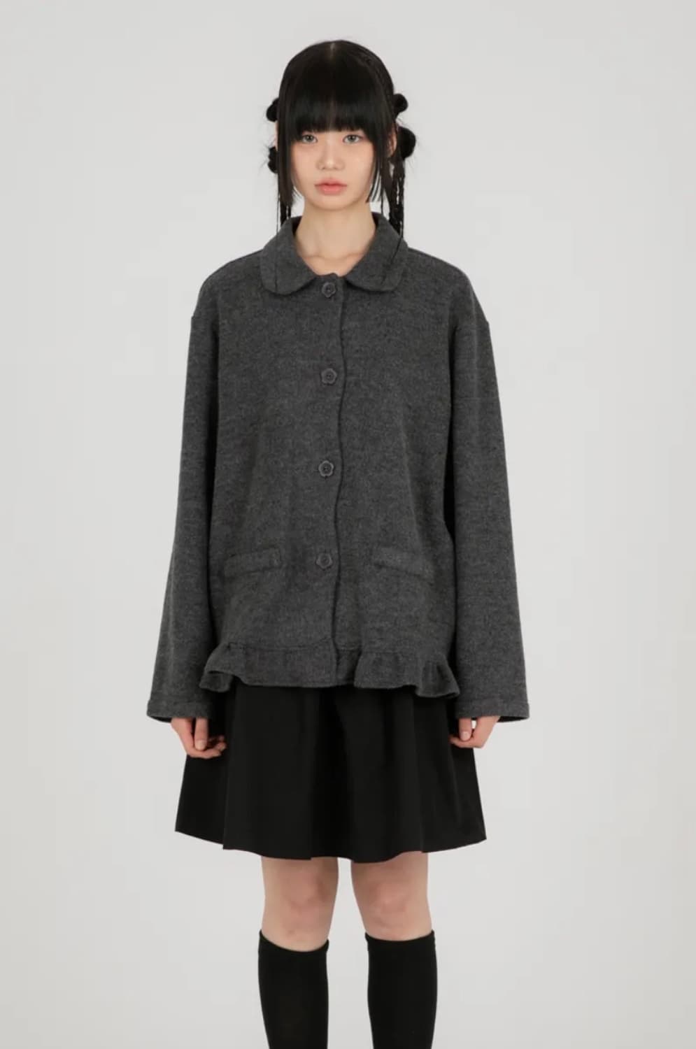 나이엔 라운드 플라켓 가디건 자켓 상품이미지1