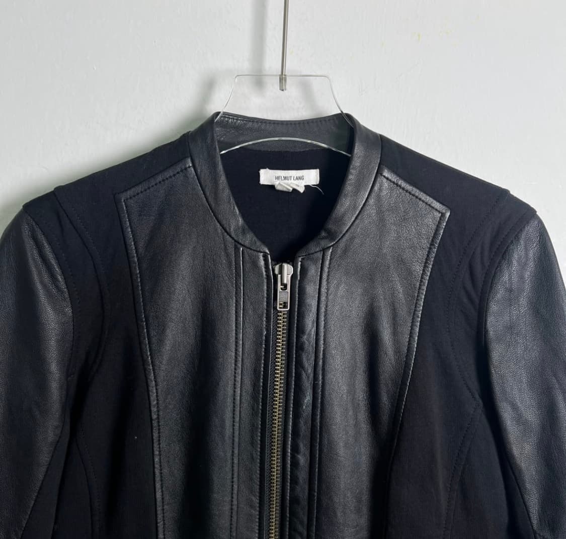 헐무트랭 블랙 크롭 레더 자켓 S 상품이미지5
