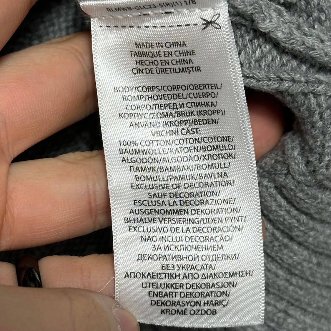 S 폴로랄프로렌 그레이 케이블 니트 상품이미지5