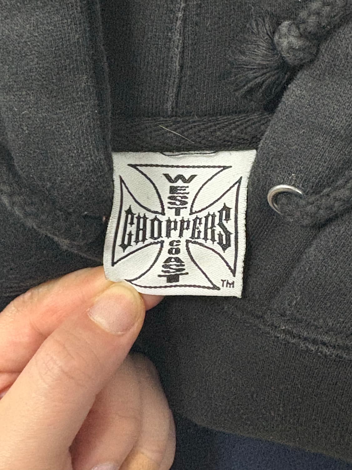 90s 웨스트 코스트 차퍼스 플래임 후디 블랙 상품이미지6