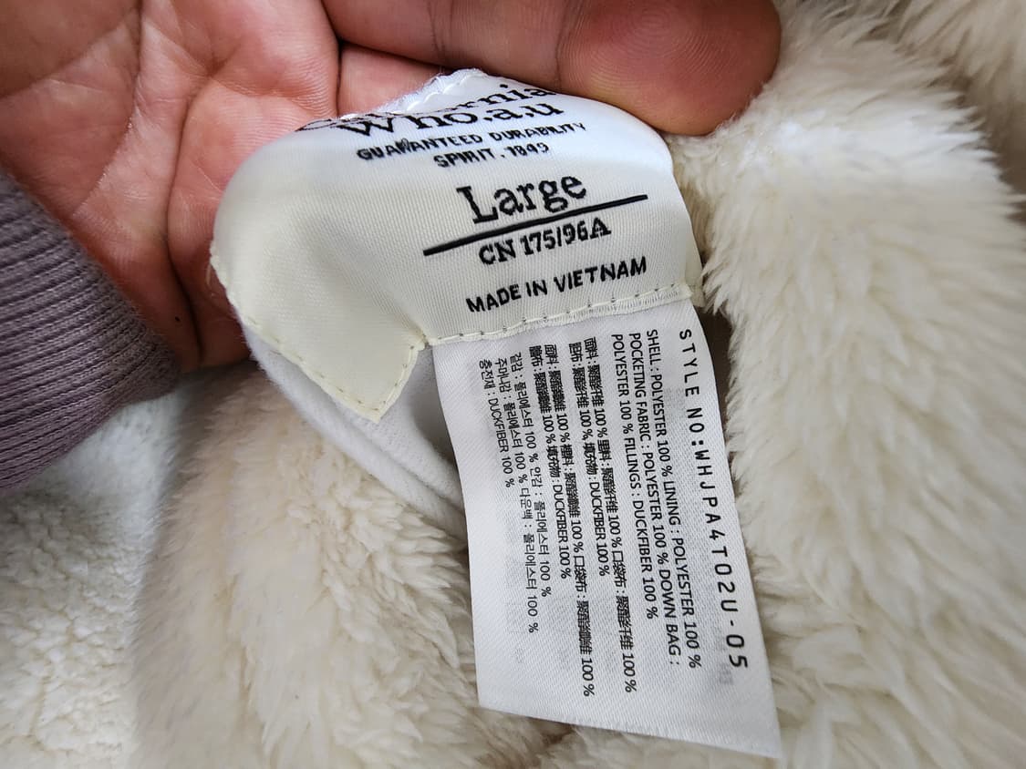 (L)후아유 양면 보아 플리스 패딩 점퍼 상품이미지7