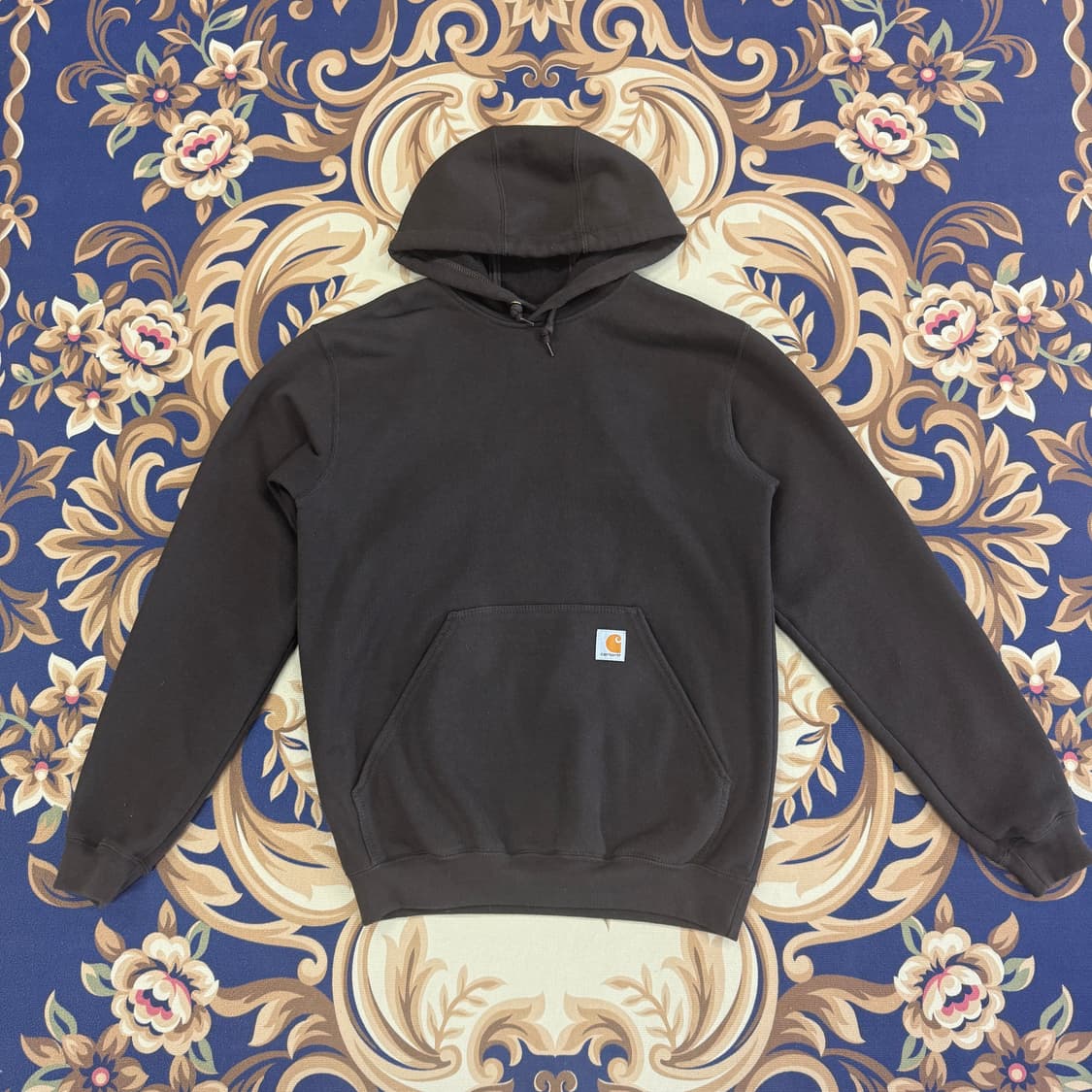 (M)칼하트 Carhartt 오리지널 핏 후드티셔츠(다크브라운) 상품이미지1