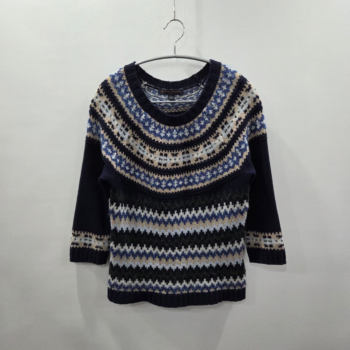 브룩스브라더스 우먼 페어아일 7부 니트 S 상품이미지1