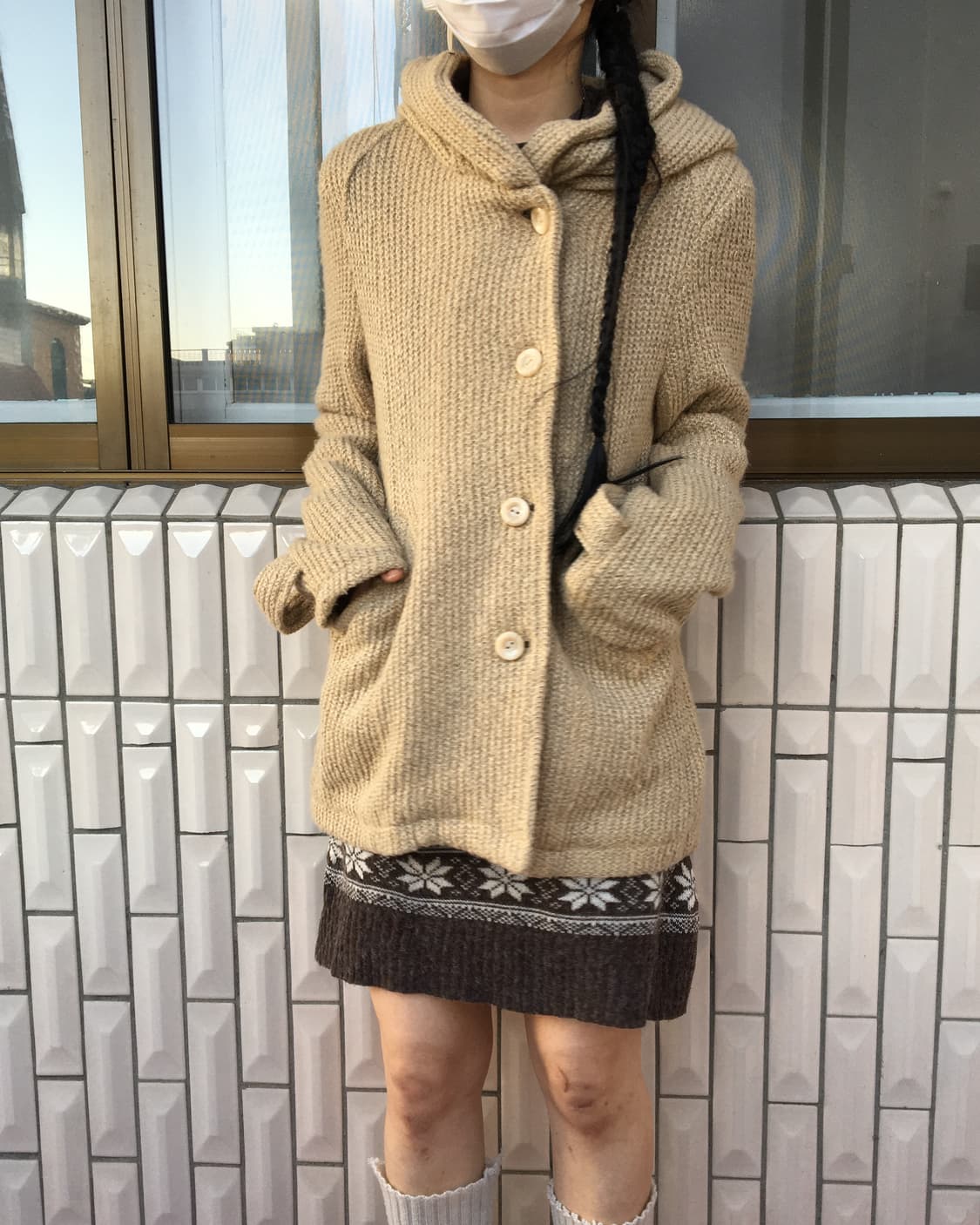 Hood knitted jacket 상품이미지1