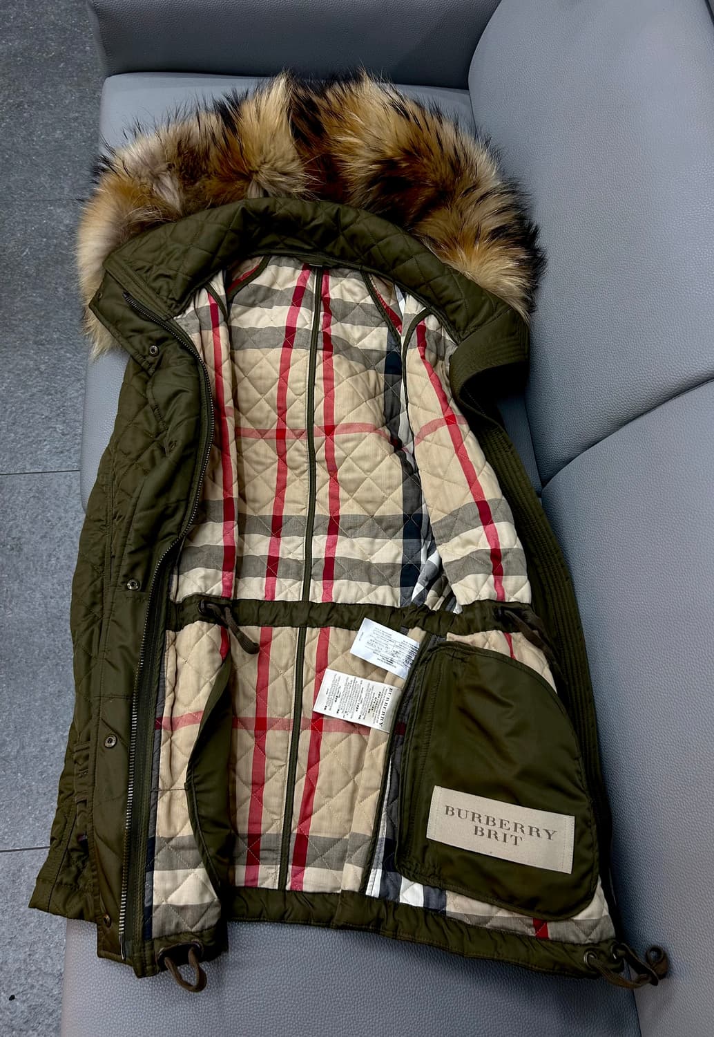 버버리 천연퍼 후드 퀼팅 자켓(XS/44~55) 상품이미지9
