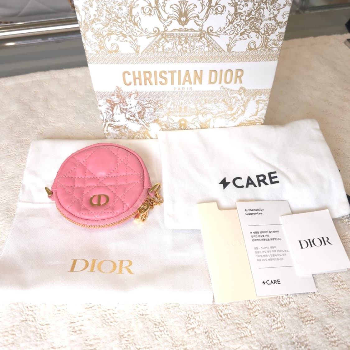 [중고/정품] 디올 까로 라운드 미니 파우치 상품이미지1