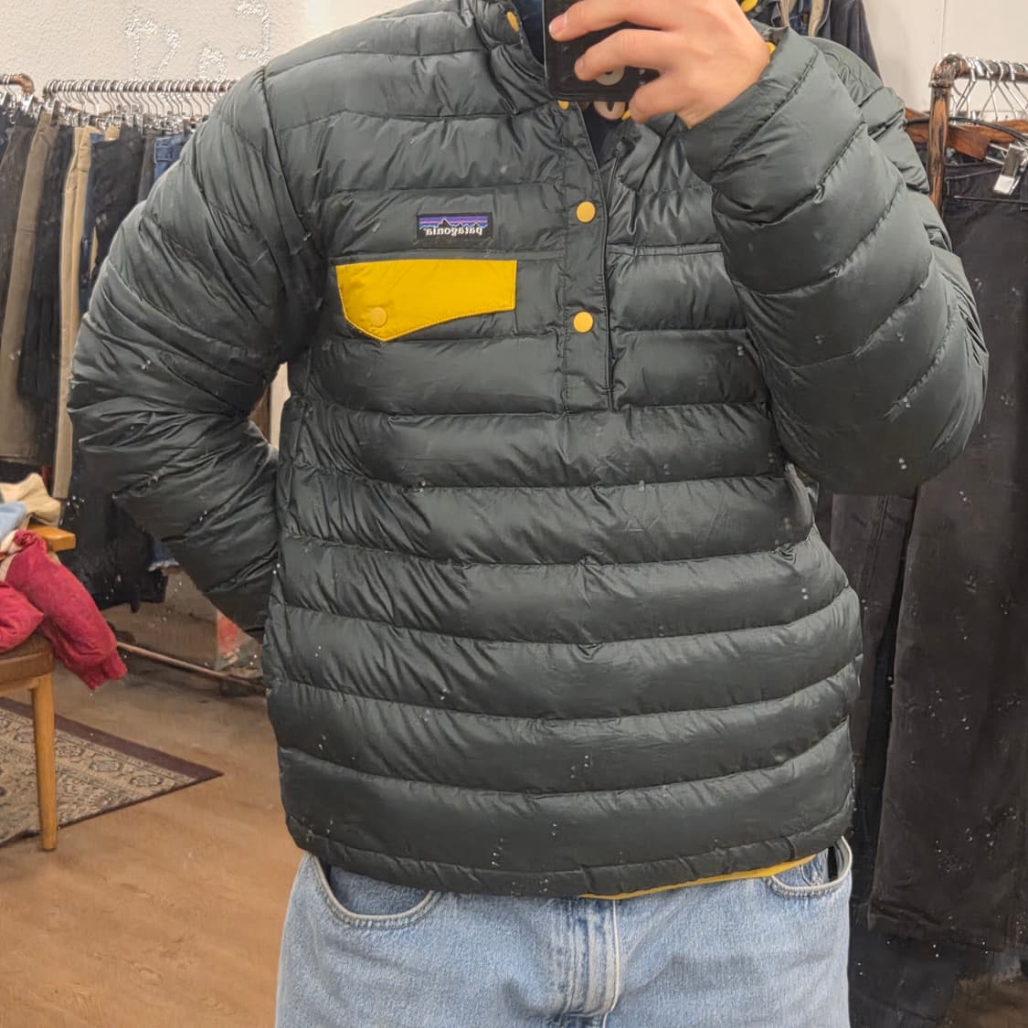 파타고니아 다운 풀오버 m 다운 신칠라 다운스냅티 상품이미지5