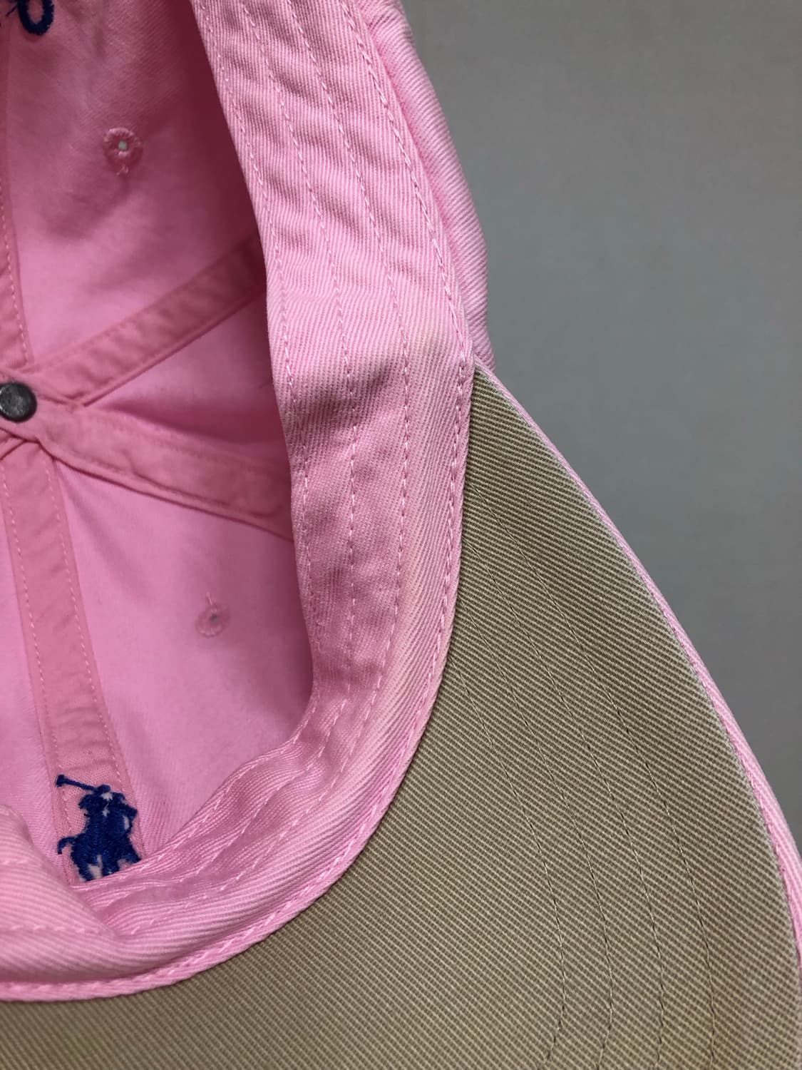 폴로 랄프로렌 가죽스트랩 치노 코튼 볼캡 모자 _ 연핑크 딸기우유 모리걸 상품이미지8