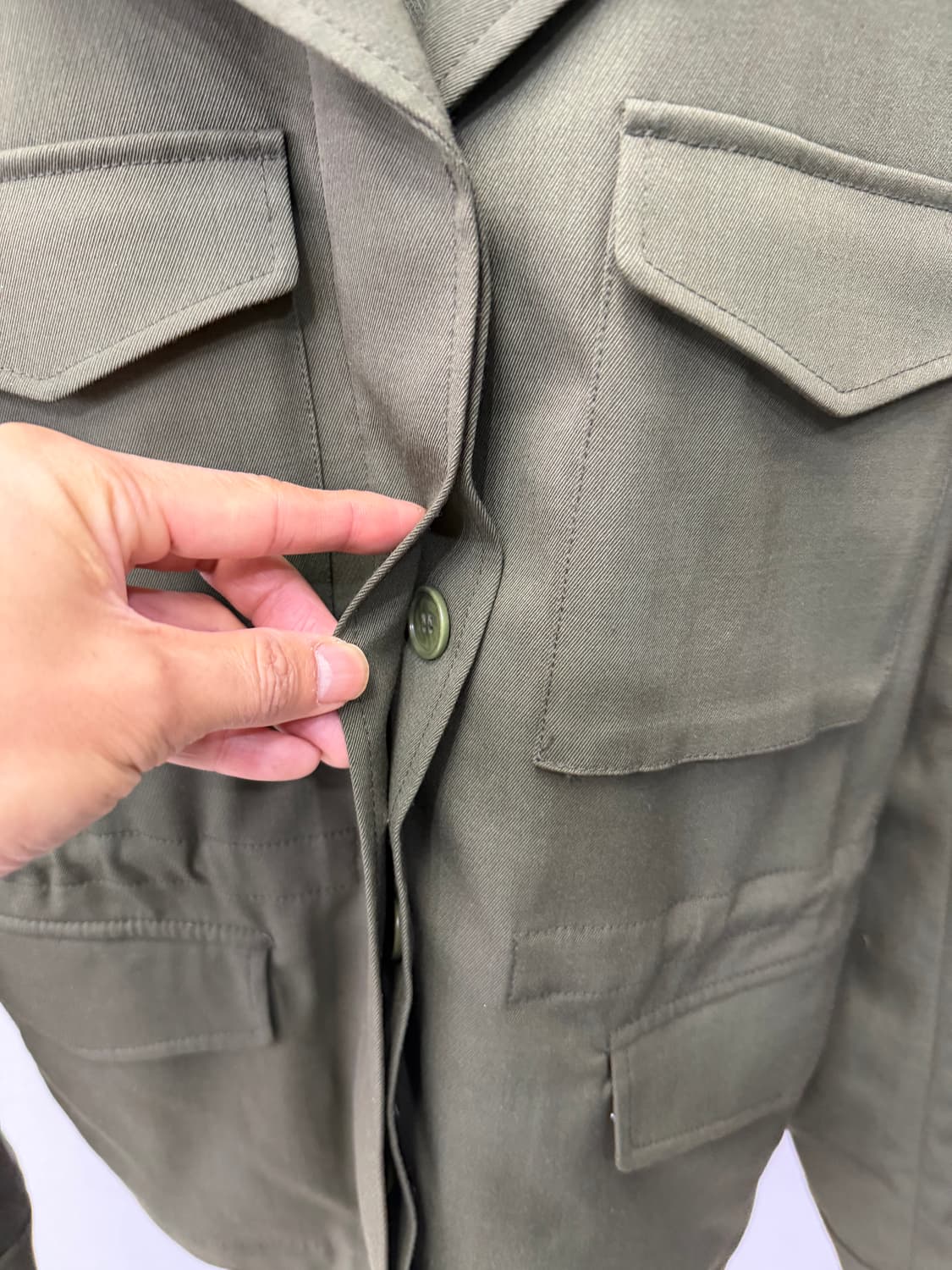 정품) Theory 띠어리 여성 카키 야상 자켓 M 상품이미지4