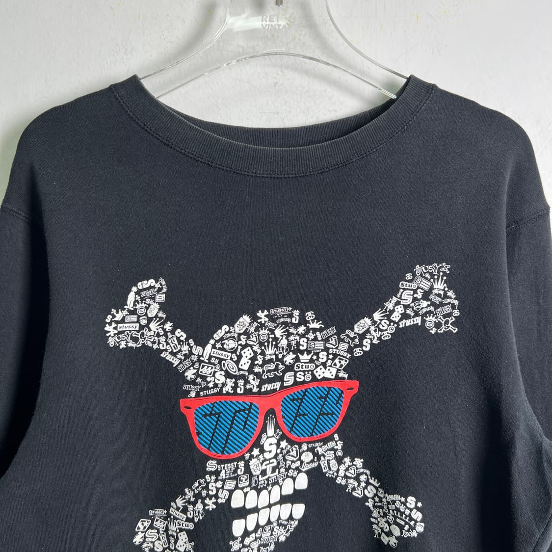 00's 스투시 빈티지 스컬 앤 그래니 맨투맨 L 상품이미지4
