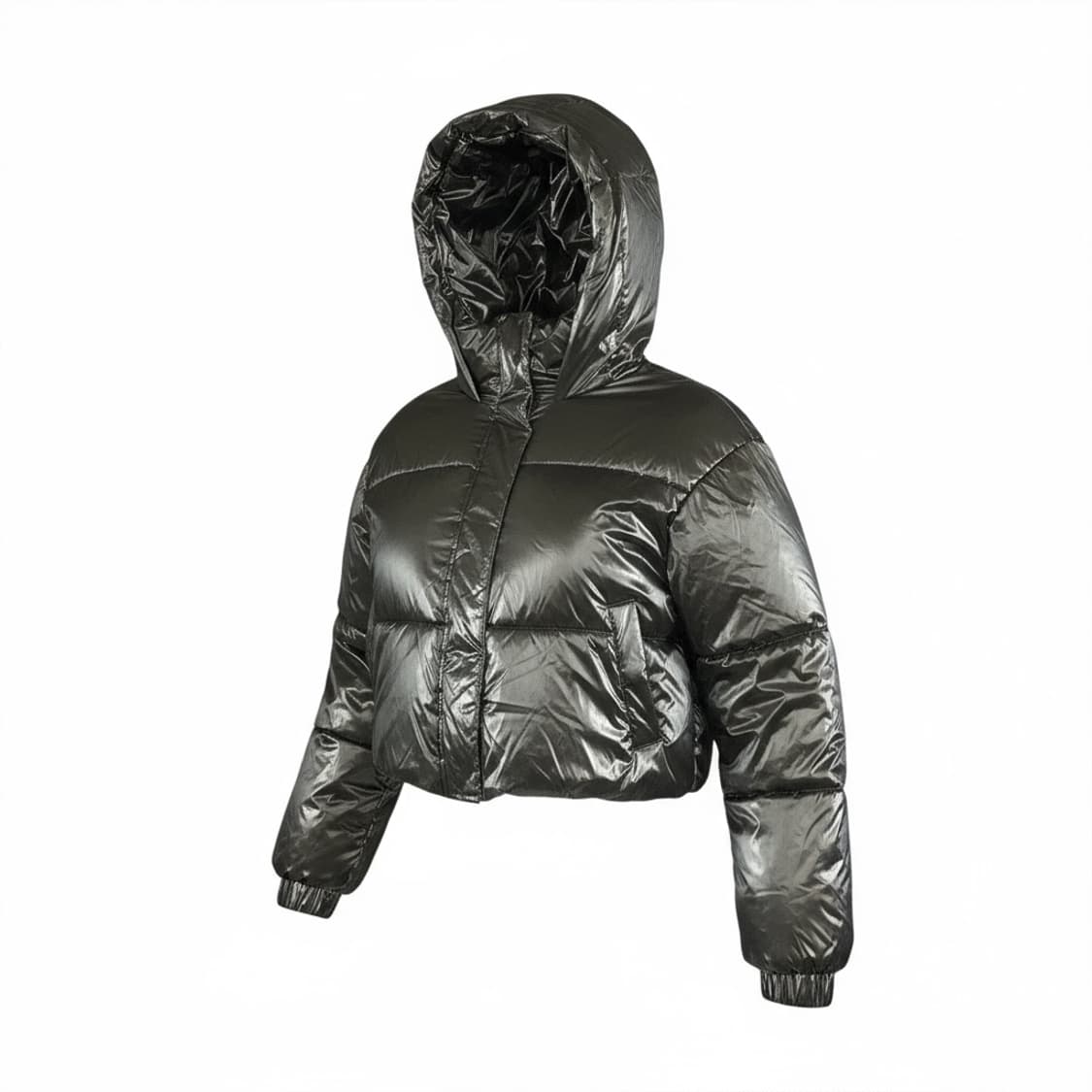 자라 글로시 윈드프로텍션 크롭 패딩 s 상품이미지1