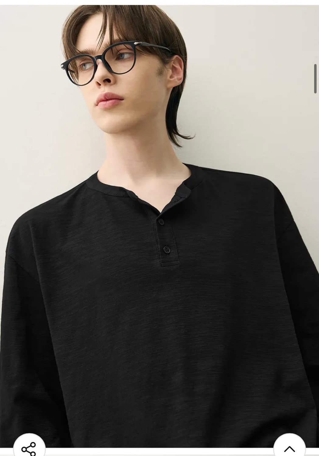 (XL) 드로우핏 헤이든 헨리넥 롱슬리브 티셔츠 [BLACK] 판매 상품이미지6