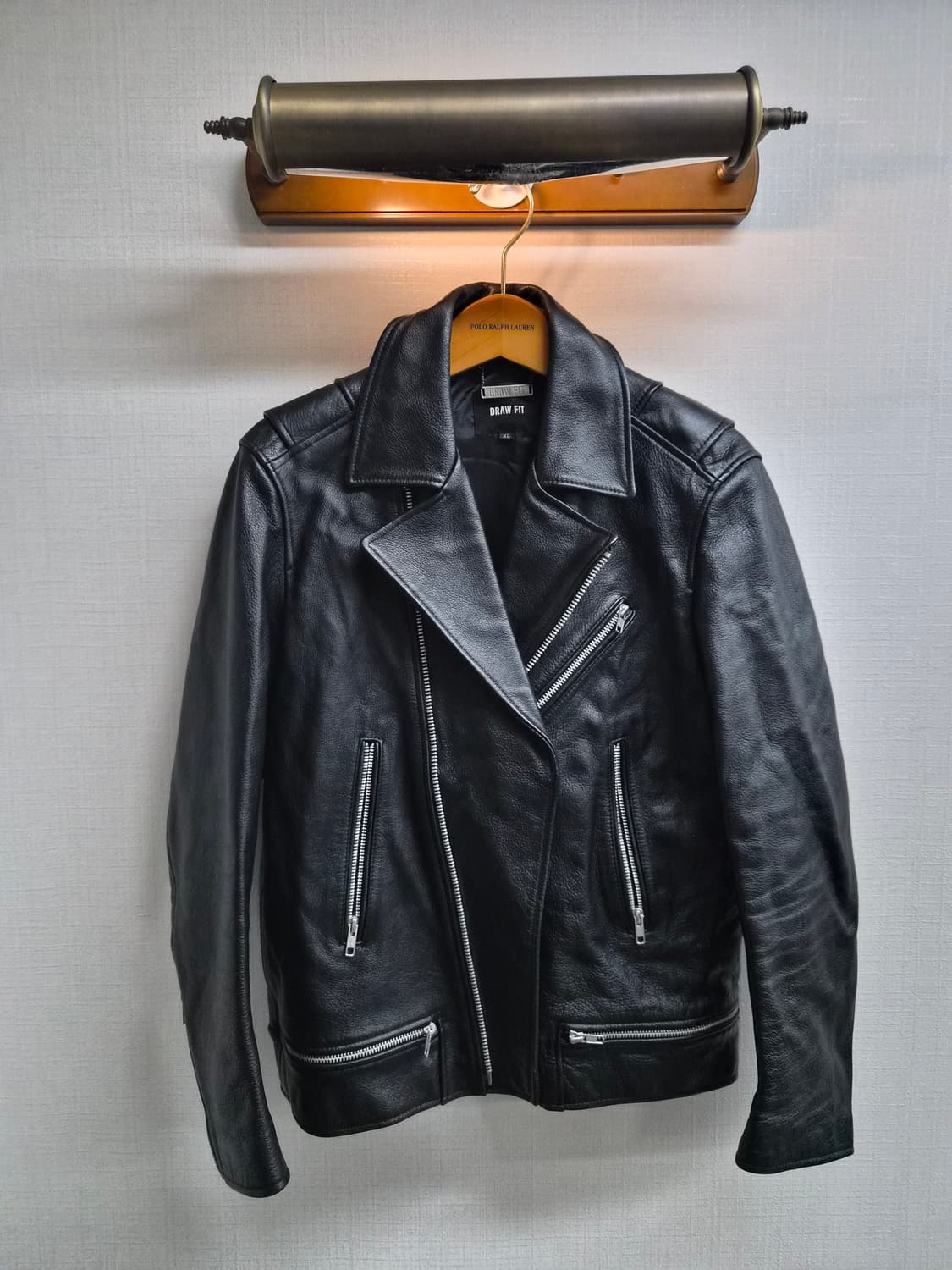 XL) DRAW FIT 드로우핏 소가죽 라이더 자켓 팝니다 상품이미지1