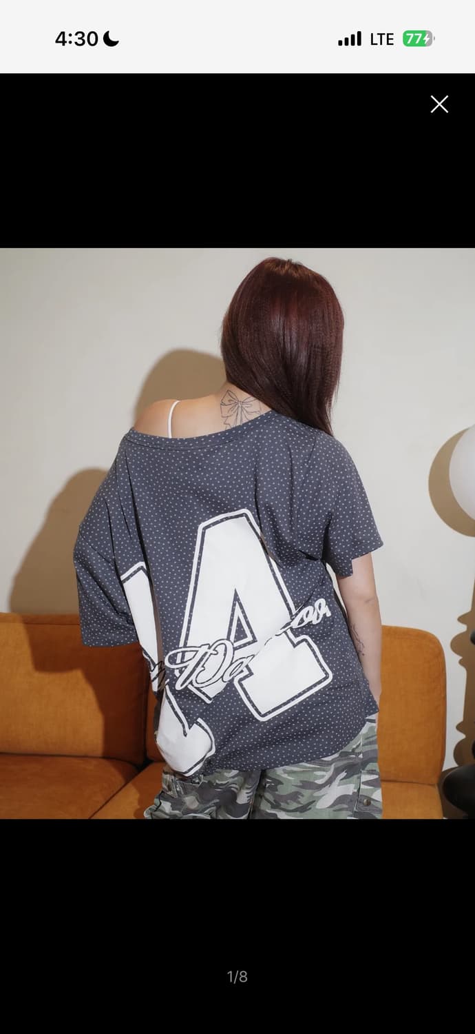 스타 오프숄더 티 상품이미지2