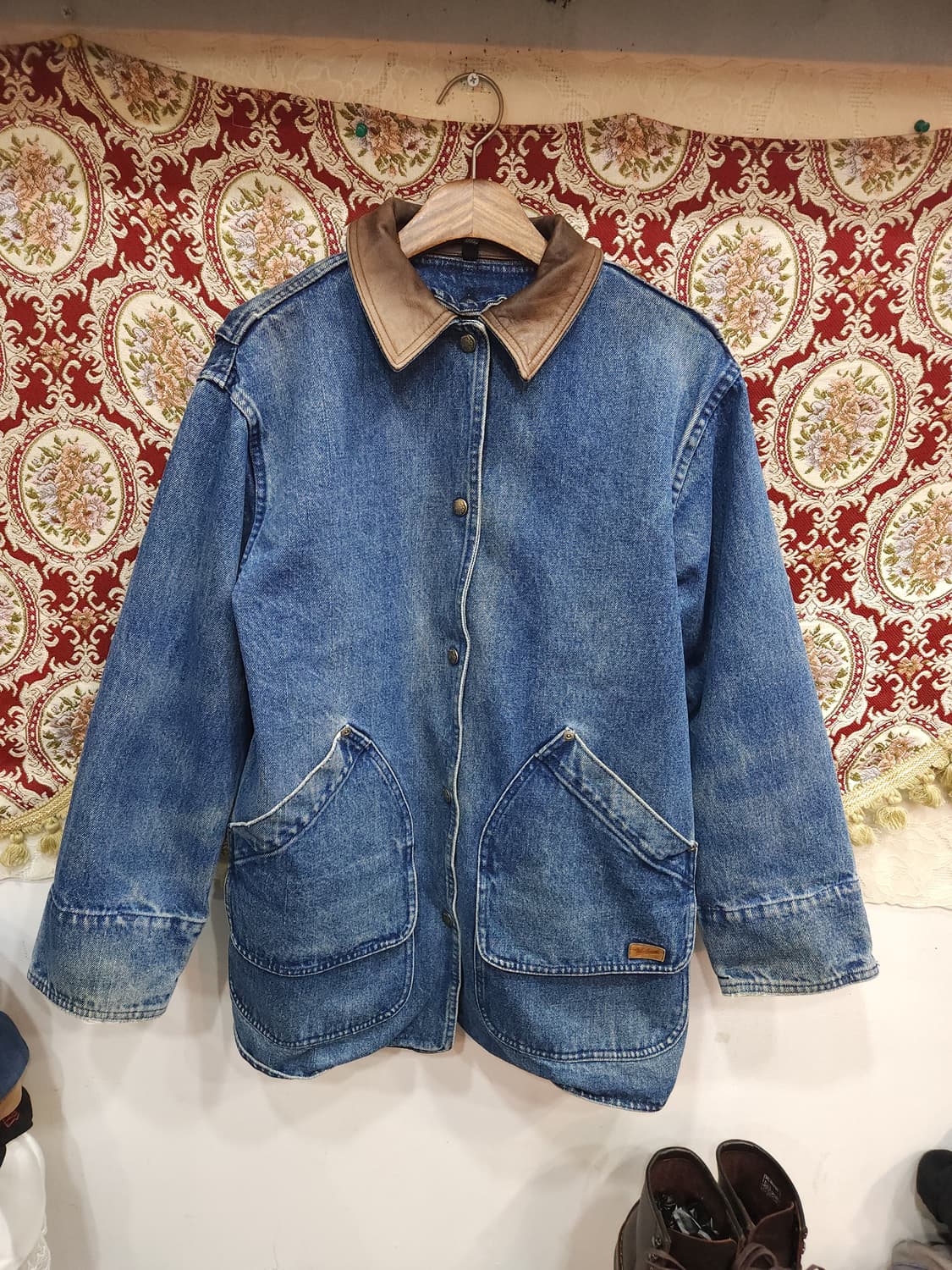 울리치 90s 데님 커버롤 자켓 울 블랭킷 안감
​
 상품이미지2