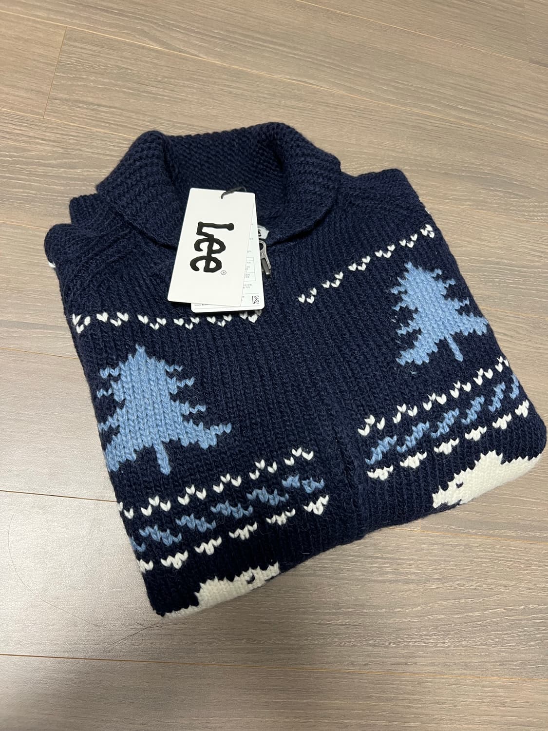 [새상품] Lee 코위찬 집업 가디건 네이비 L사이즈 상품이미지6