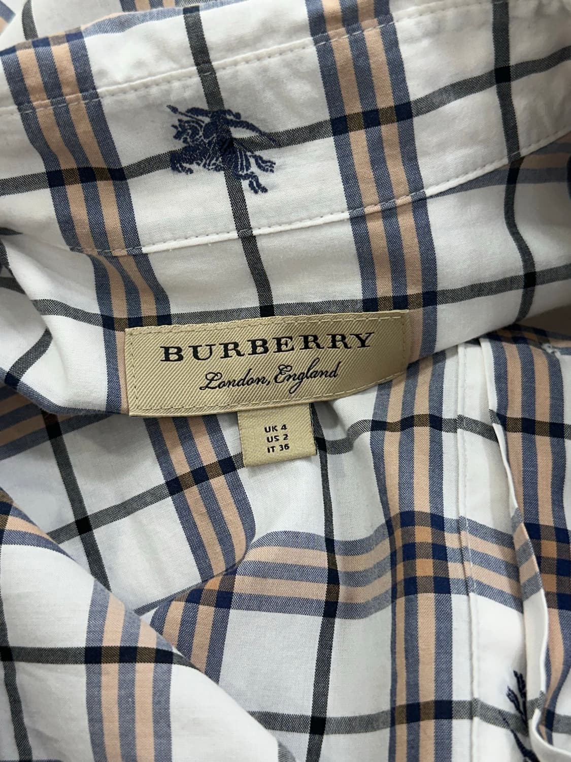 버버리 여성 자수 체크 남방 상품이미지8