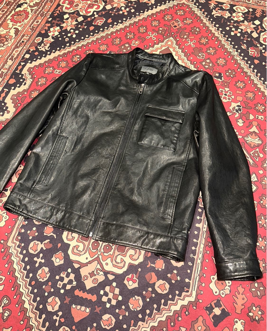 ( L ) 바이커자켓 바이커가죽 라이더자켓 가죽자켓 봄버자켓 양가죽자켓 상품이미지5